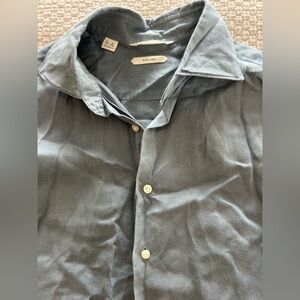 Suitsupply Gray Men's 100% Linen Shirt